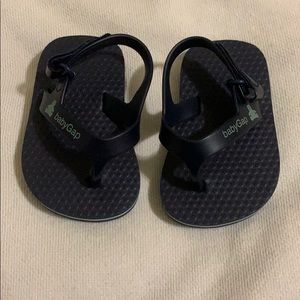 Navy and Green Slippers